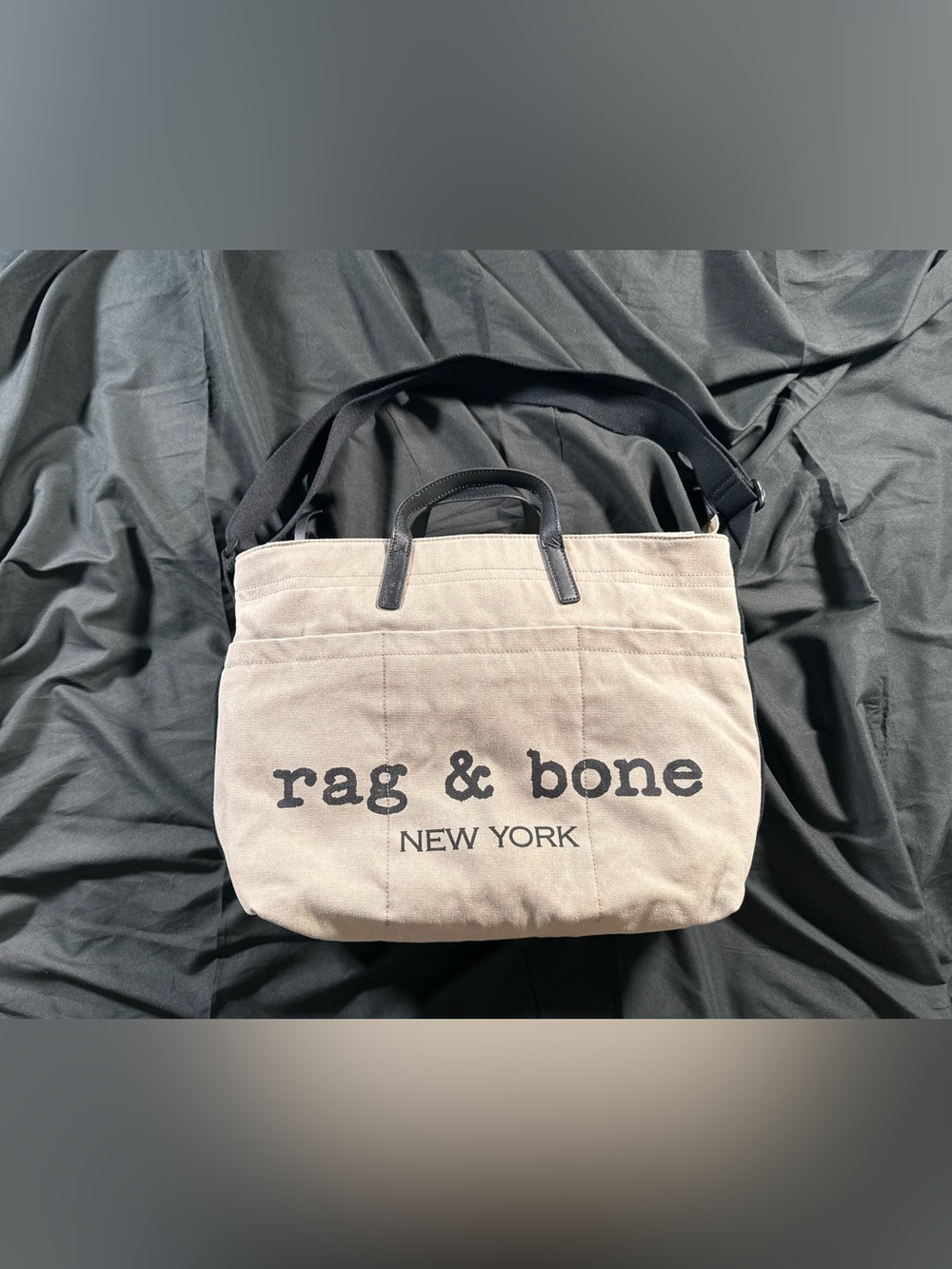 Rag & Bone Clinton Beige Tote Bag Retro Large Shoulder Bag Retro Unisex